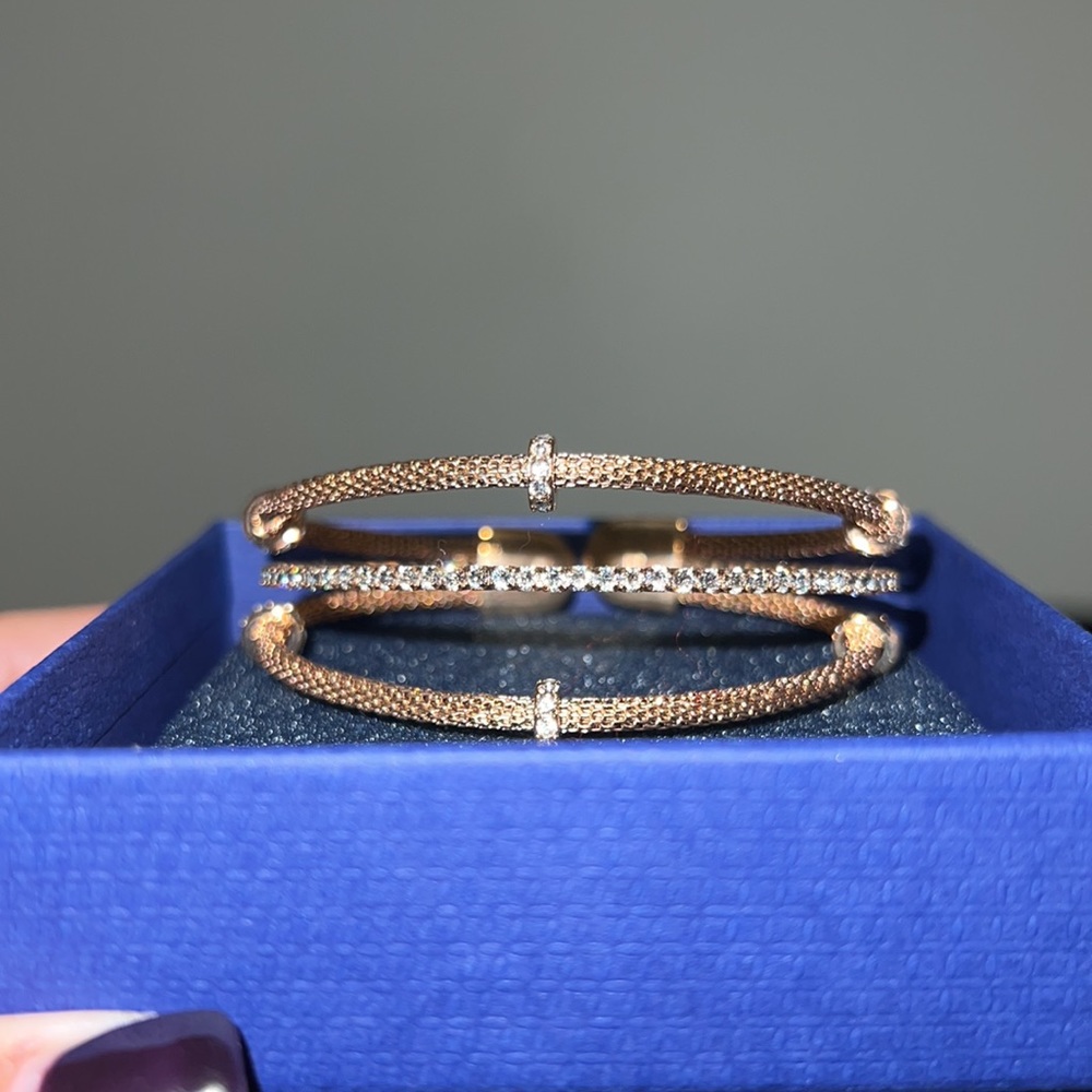 rose gold swarovski bracelet